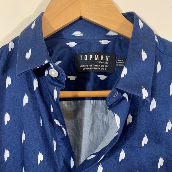 Topman Other - Topman Men’s Short Sleeve Cotton Button-Down Shirt